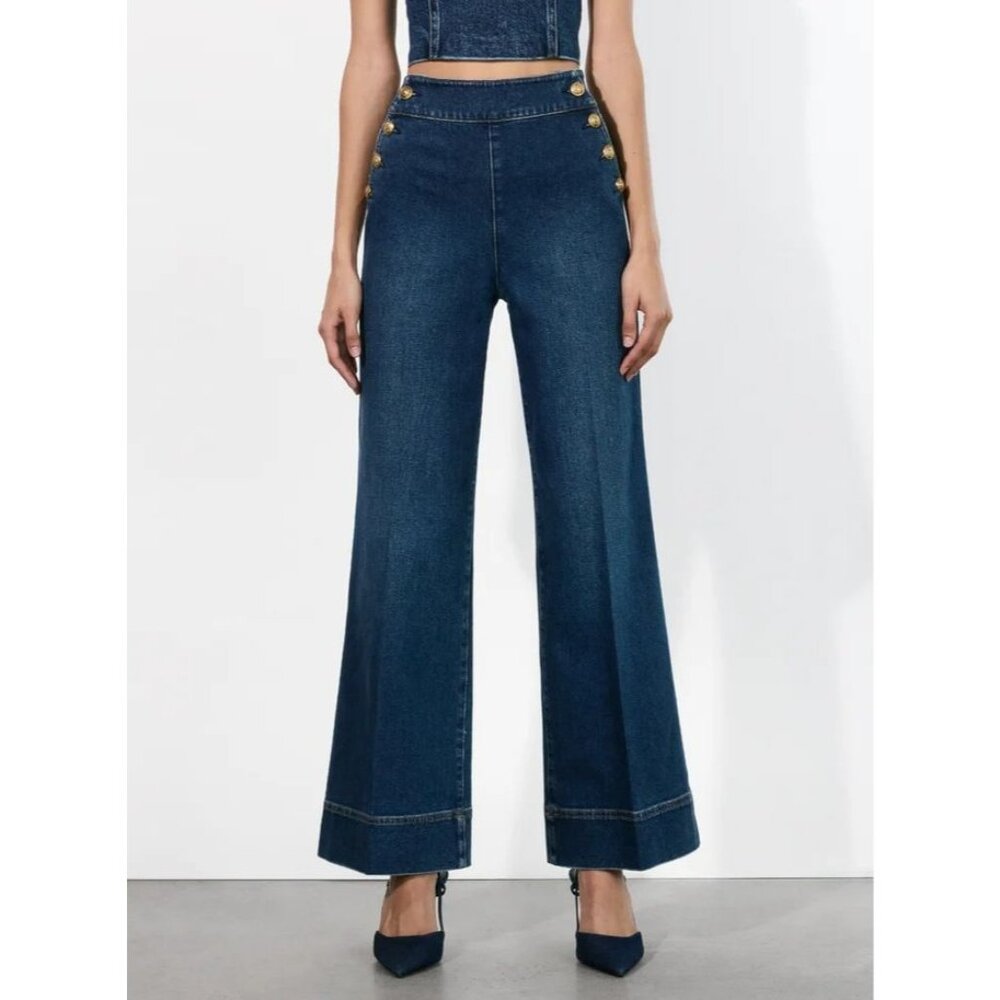Alice + Olivia Narin Love Train Jeans 26